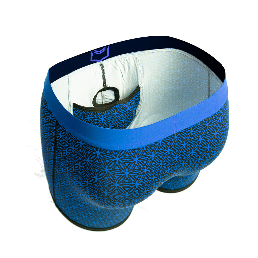 SHEATH 2.1 Dual Pouch Trunks - Blue Flower of Life