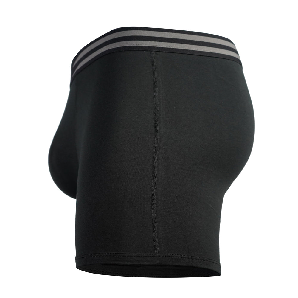 SHEATH Underwear - 4.0 Cotton Boxer Brief - Black - Moisture Wicking Underwear