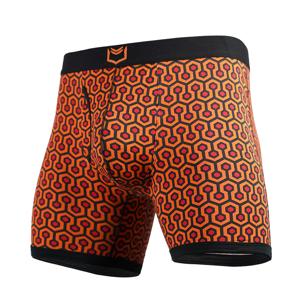 SHEATH 4.0 Dual Pouch Boxer Brief - Orange Hexagon