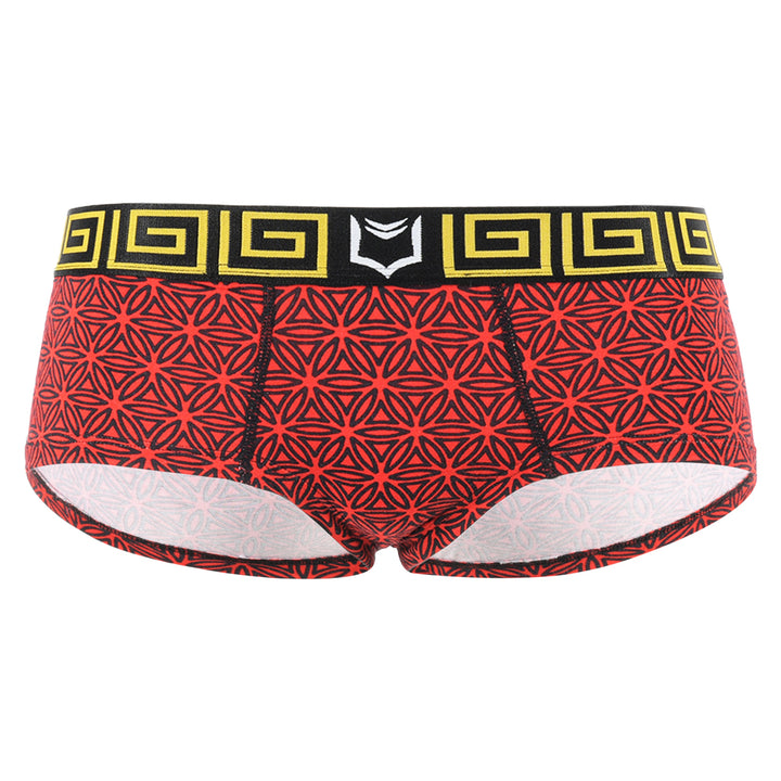 SHEATH Cheeky Boyshorts - Red Flower of Life