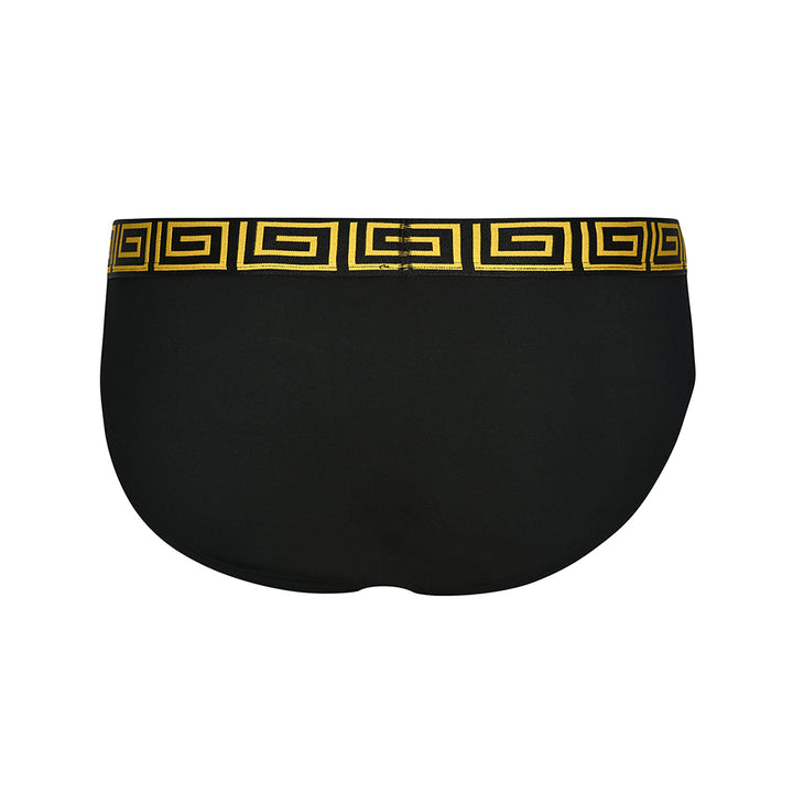 SHEATH Modal European Cut Dual Pouch Briefs - Black & Gold