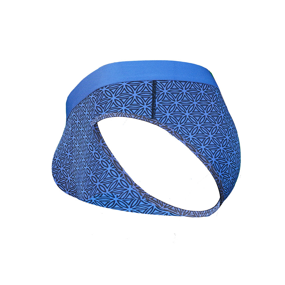 SHEATH Dual Pouch Briefs - Blue Flower of Life