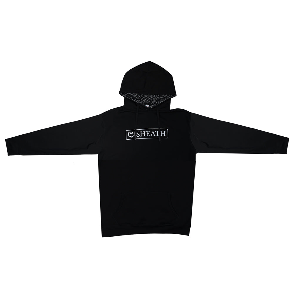 SHEATH Bamboo Hoodie - White on Black