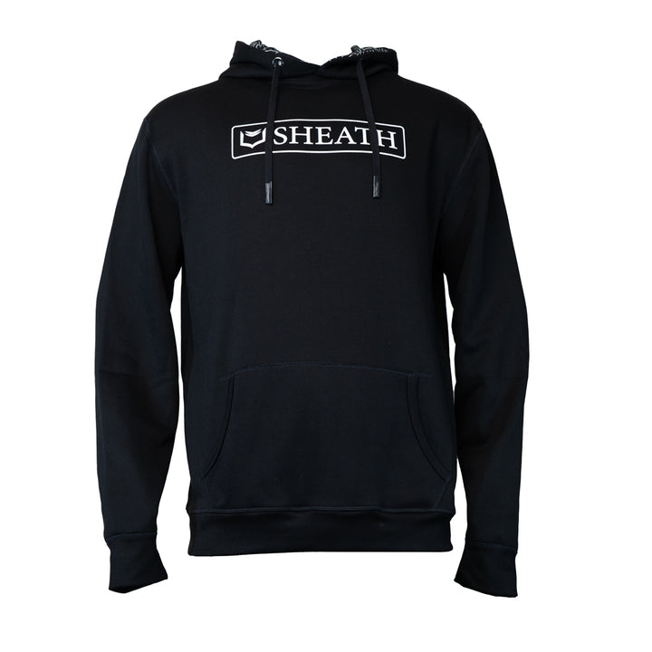 SHEATH Bamboo Hoodie - White on Black