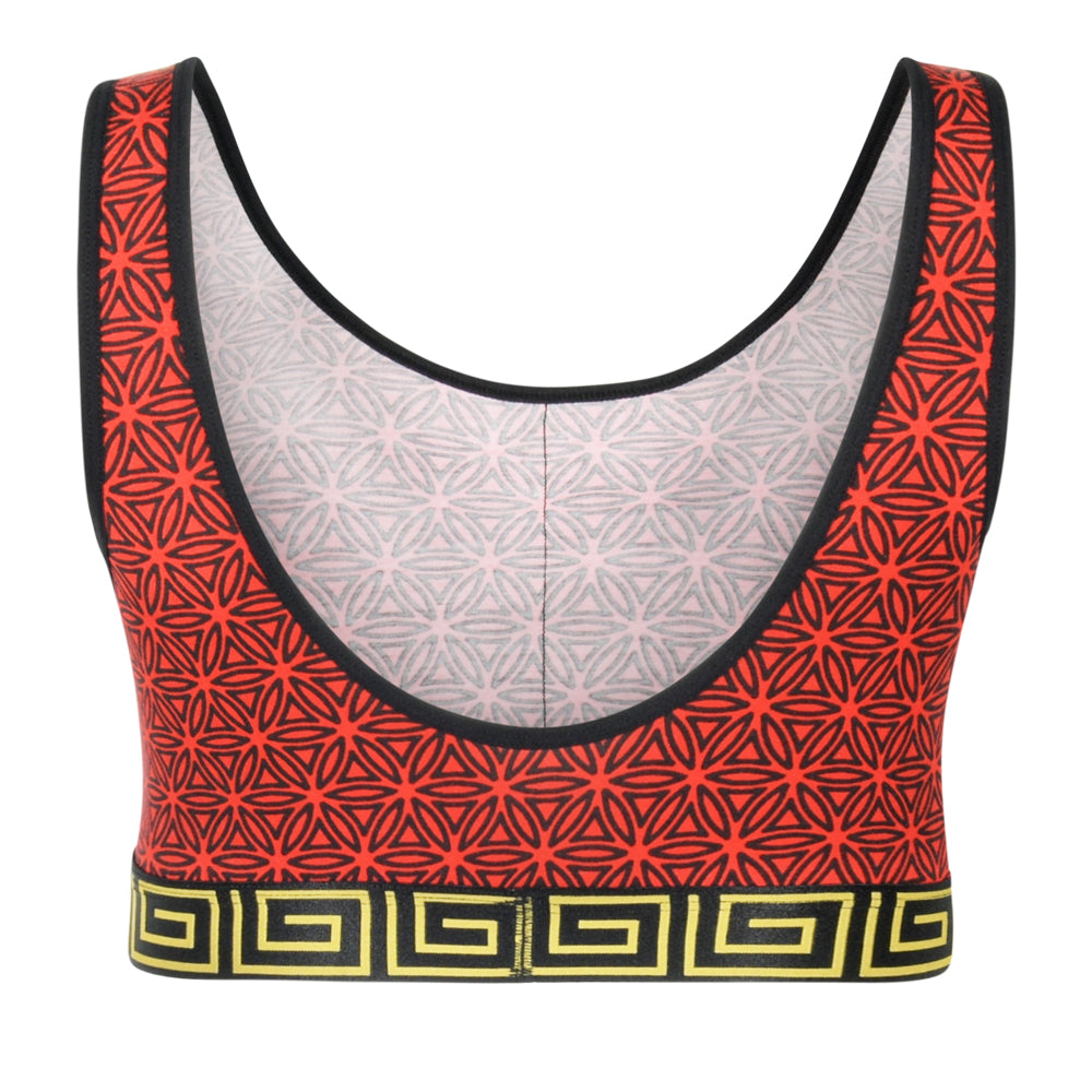 SHEATH Sports Bralette - Red Flower of Life