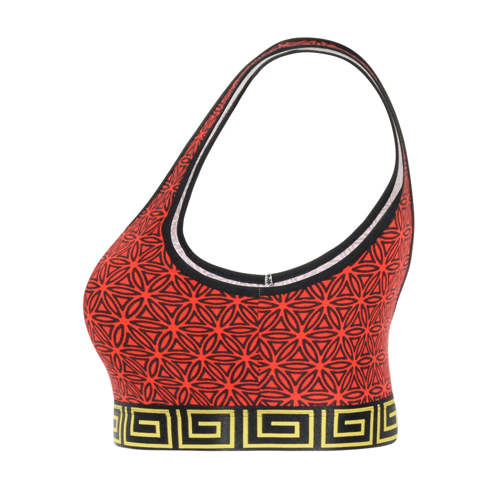 SHEATH Sports Bralette - Red Flower of Life